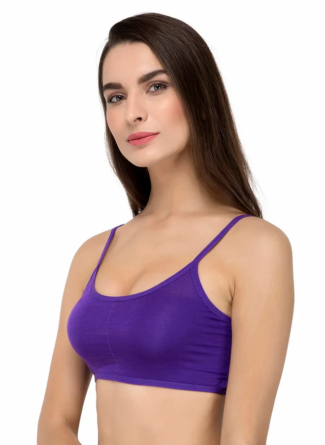 ليس اند مي  Laceandme Purple Solid Non-Wired Lightly Padded T-shirt Bra 4330
